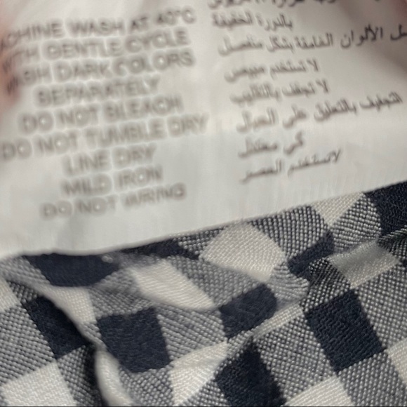 Off-Shoulder Girls Short  Top Plaid Black Size 7 - Picture 3 of 8